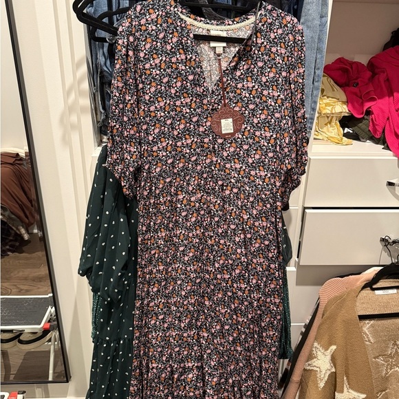 NWT Knox Rose Pink and White Flutter Sleeve Sundress - Picture 1 of 4